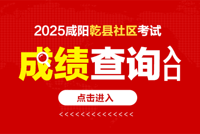 2025年咸阳市乾县社区考试成绩查询入口
